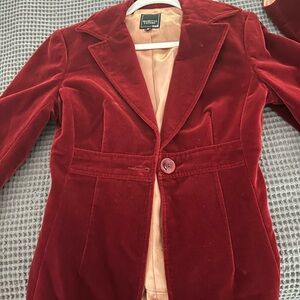 Nanette LePore Red Velvet Suit